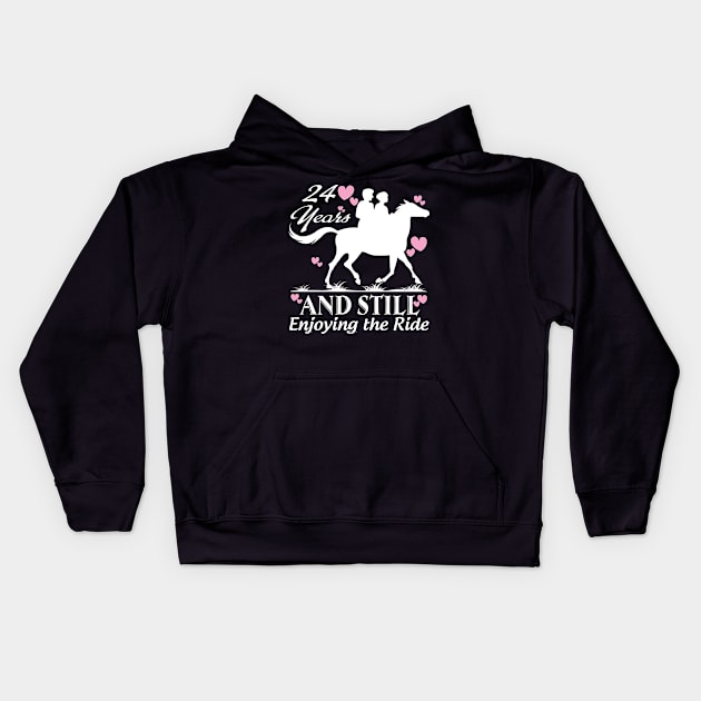 24 years and still enjoying the ride Kids Hoodie by bestsellingshirts